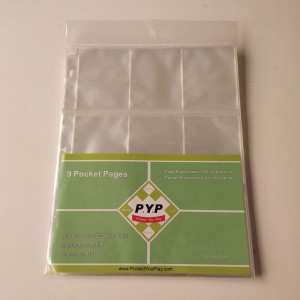 9ポケットポリゲーミングカードホルダーページプロテクタープラスチックバインダーシート